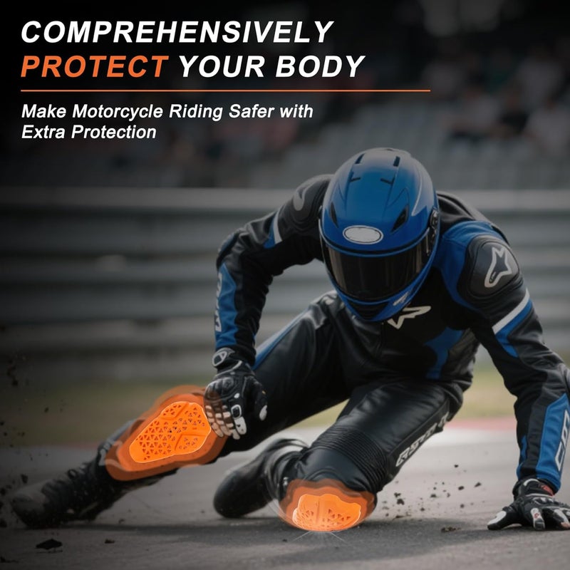 psler CE Level 2 Motorcycle Armor - CE Level 2 Motorcycle Armor Jacket Inserts Motorcycle Jacket Pads for Motorcycle Jackets,Knee - Image 4